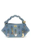 Ganni Small Bou Bag Tote Bag In Navy