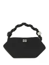 Ganni Bou Bag Mini Soir Satin In Nero