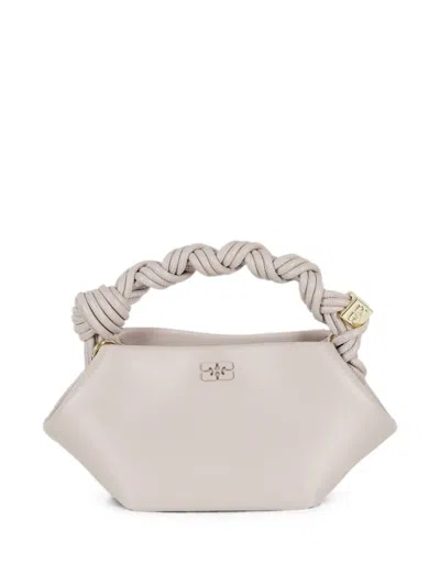 Ganni Mini Bou Braided-handle Tote Bag In Pink