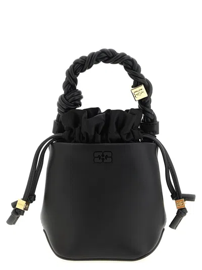 Ganni 'mini Bou Bucket' Handbag In Black