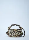 Ganni Mini Bou Leo Printed Shoulder Bag In Animal Print