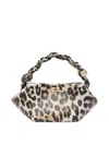 Ganni Mini Bou Leo Printed Shoulder Bag In Animal Print