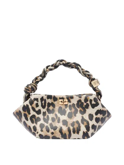 Ganni Mini Bou Handbag In Brown