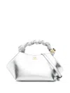 Ganni Mini Bou Handbag In Silver