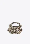 Ganni Bou Mini Animalier Handbag In Animal Print