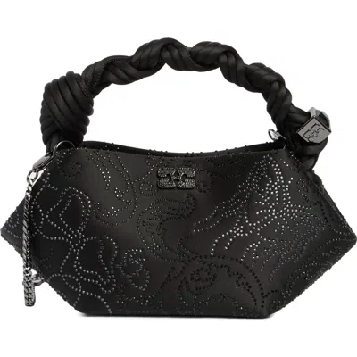 Ganni Mini Bou Sequin Crossbody Bag In Black