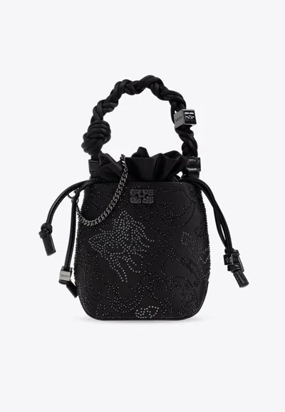GANNI MINI BOU STUDDED BUCKET BAG