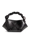 Ganni Mini Bou Top-handle Bag In Black