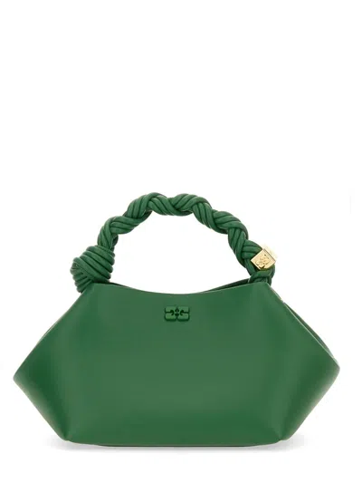 Ganni Mini Bou Tote Bag In Green