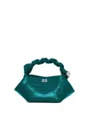 Ganni Womens Pineneedle Bou Mini Patent-leather Shoulder Bag