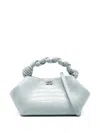 Ganni Mini Bou Tote Bag In Blue