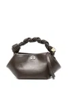 Ganni Mini Bou Tote Bag In Brown