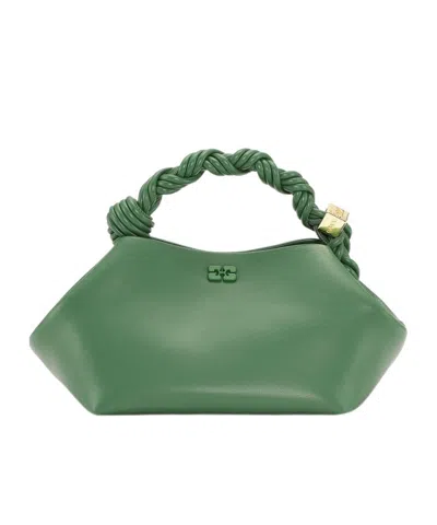 Ganni Mini Bou Tote Bag In Green