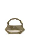 Ganni Mini Bou Tote Bag In Green