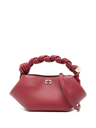 Ganni Mini Bou Tote Bag In Red