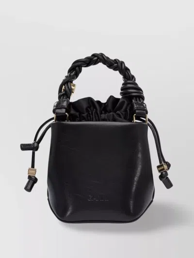 GANNI MINI CRINKLE OLEATEX BUCKET BAG
