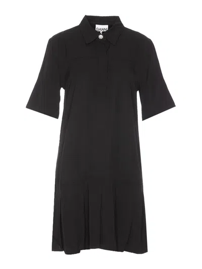 Ganni Vestido Corto - Negro In Black