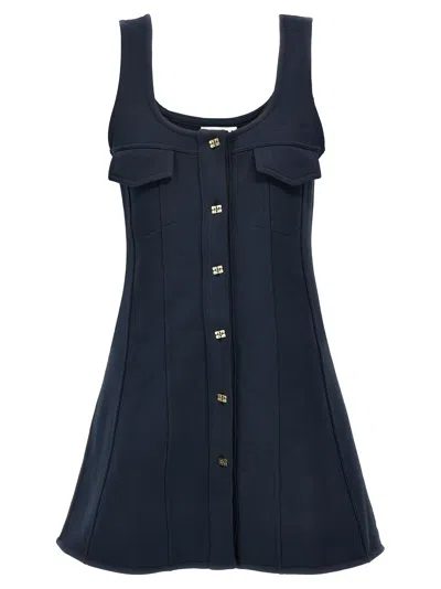 Ganni Mini Dress Dresses In Blue