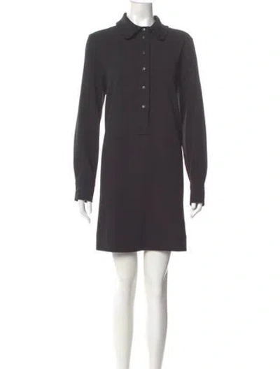 Pre-owned Ganni Mini Dress In Gray