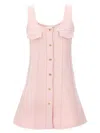 Ganni Women's Heavy Fleece Mini Dress In Pink