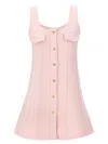 Ganni Women's Heavy Fleece Mini Dress In Pink