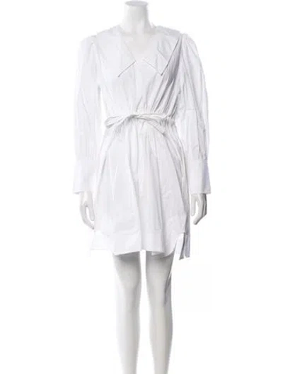Pre-owned Ganni Mini Dress W/ Tags In White