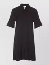 Ganni Mini Dress With Button Detail And Jewelled Collar