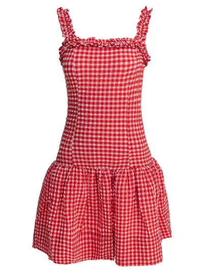 Ganni Mini Dress With Ruffles