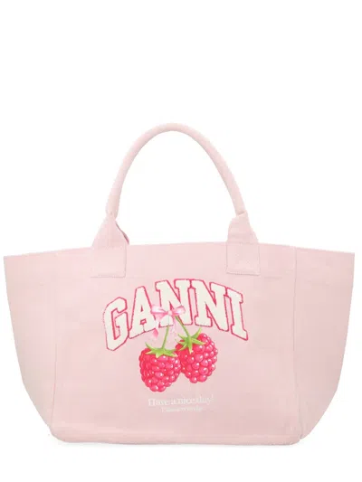 Ganni Mini Eco-friendly Handbag In Pink