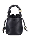 Ganni Mini  Bou Bucket Bag In Black