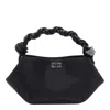 Ganni Bou Bag Mini Shoulder Bag In Black Polyester In Black