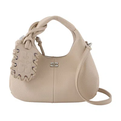Ganni Mini Grained Purse In Blue