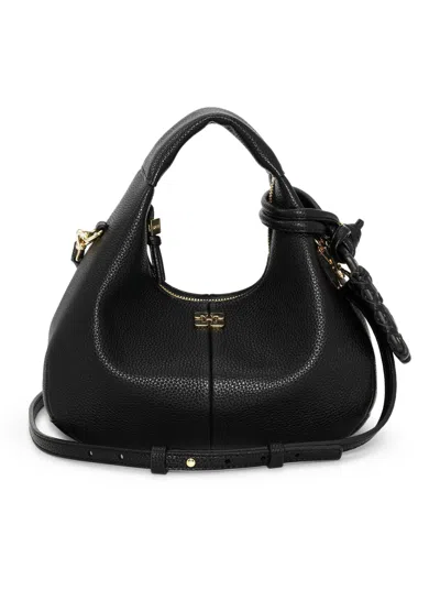 Ganni Mini Hobo Bag In Black