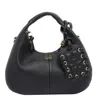 Ganni Mini Hobo Bag In Black