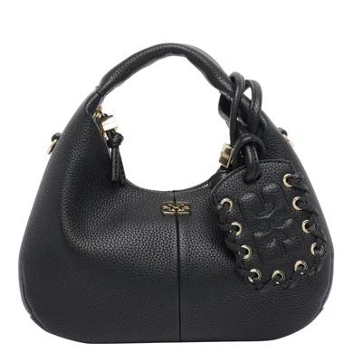 Ganni Mini Hobo Bag In Black