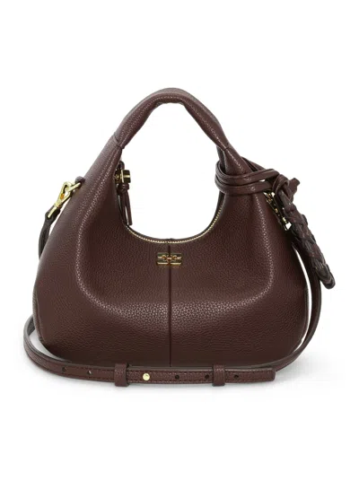 Ganni Mini Hobo Bag In Brown
