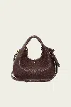 Ganni Mini Hobo Bag In Chicory Coffee In Brown