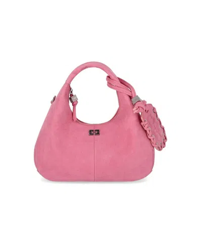 Ganni Mini Hobo Pink Handbag