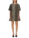 GANNI GANNI MINI LEOPARD DRESS