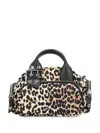 Ganni Mini Leopard-print Buckle-detail Handbag