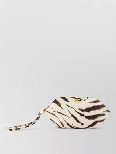 Ganni Mini Makeup Purse Synthetic Top Handle In Brown