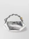 Ganni Mini Metallic Twisted Handle Cross-body Bag