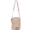 Ganni Mini Quilted Recycled Polyester Crossbody In Tannin
