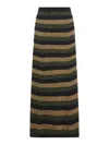 Ganni Striped Skirt In Multicolour