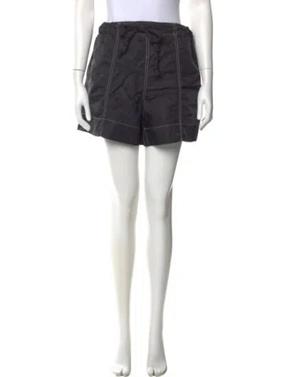 Pre-owned Ganni Mini Shorts In Black