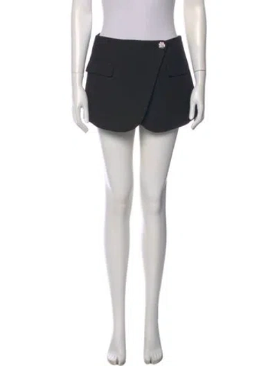 Pre-owned Ganni Mini Shorts In Black