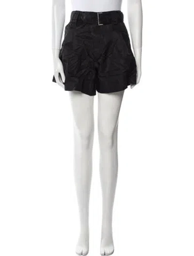 Pre-owned Ganni Mini Shorts In Black