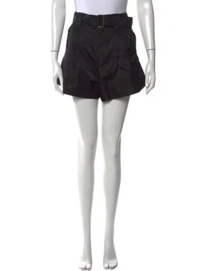 Pre-owned Ganni Mini Shorts In Black