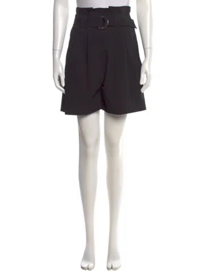 Pre-owned Ganni Mini Shorts In Black