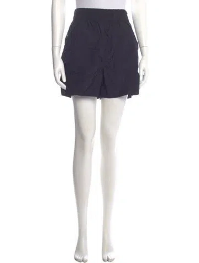 Pre-owned Ganni Mini Shorts In Black